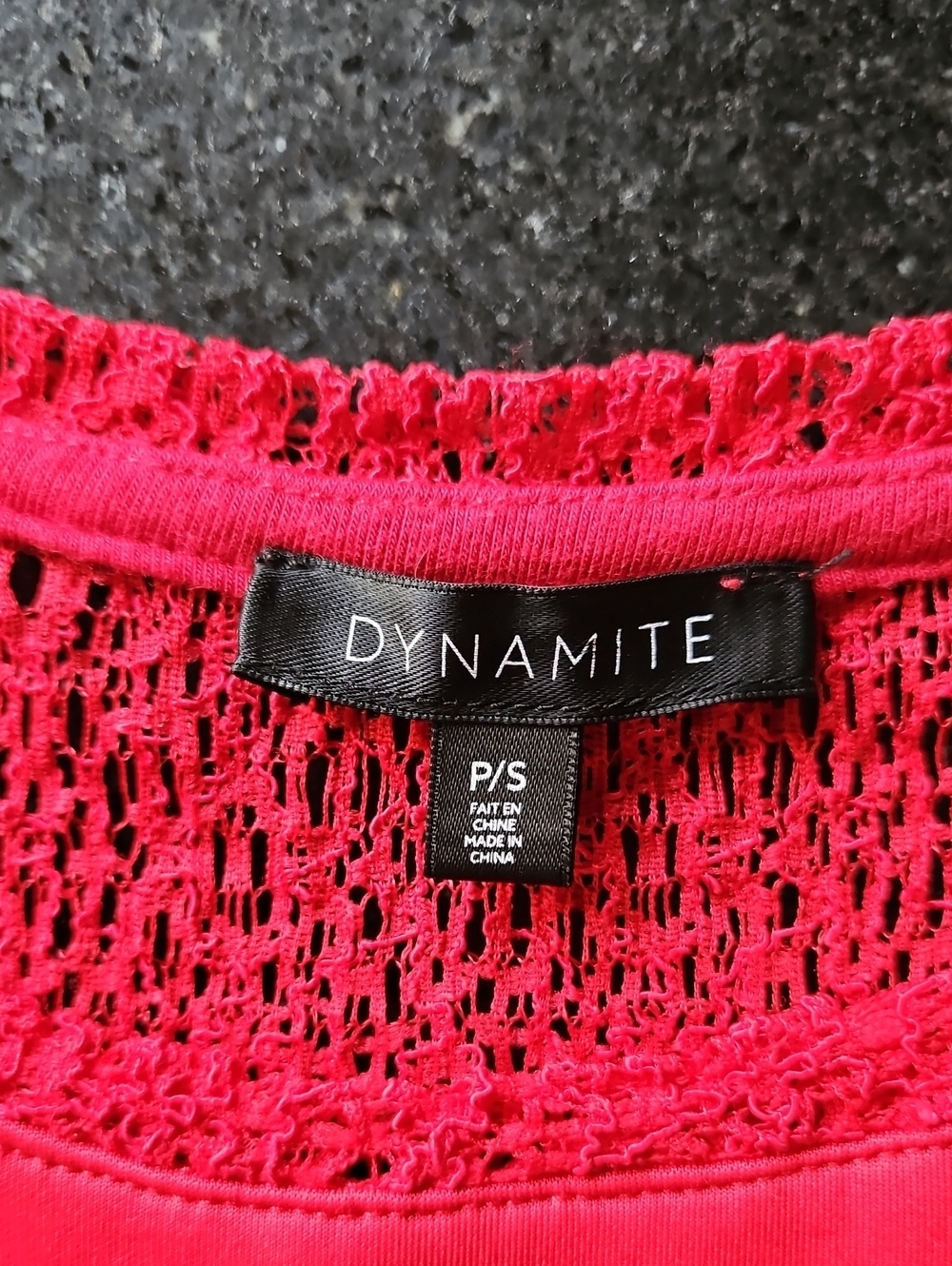 Dynamite Lace Racerback Tank Top S In Cherry Red - Picture 7 of 12